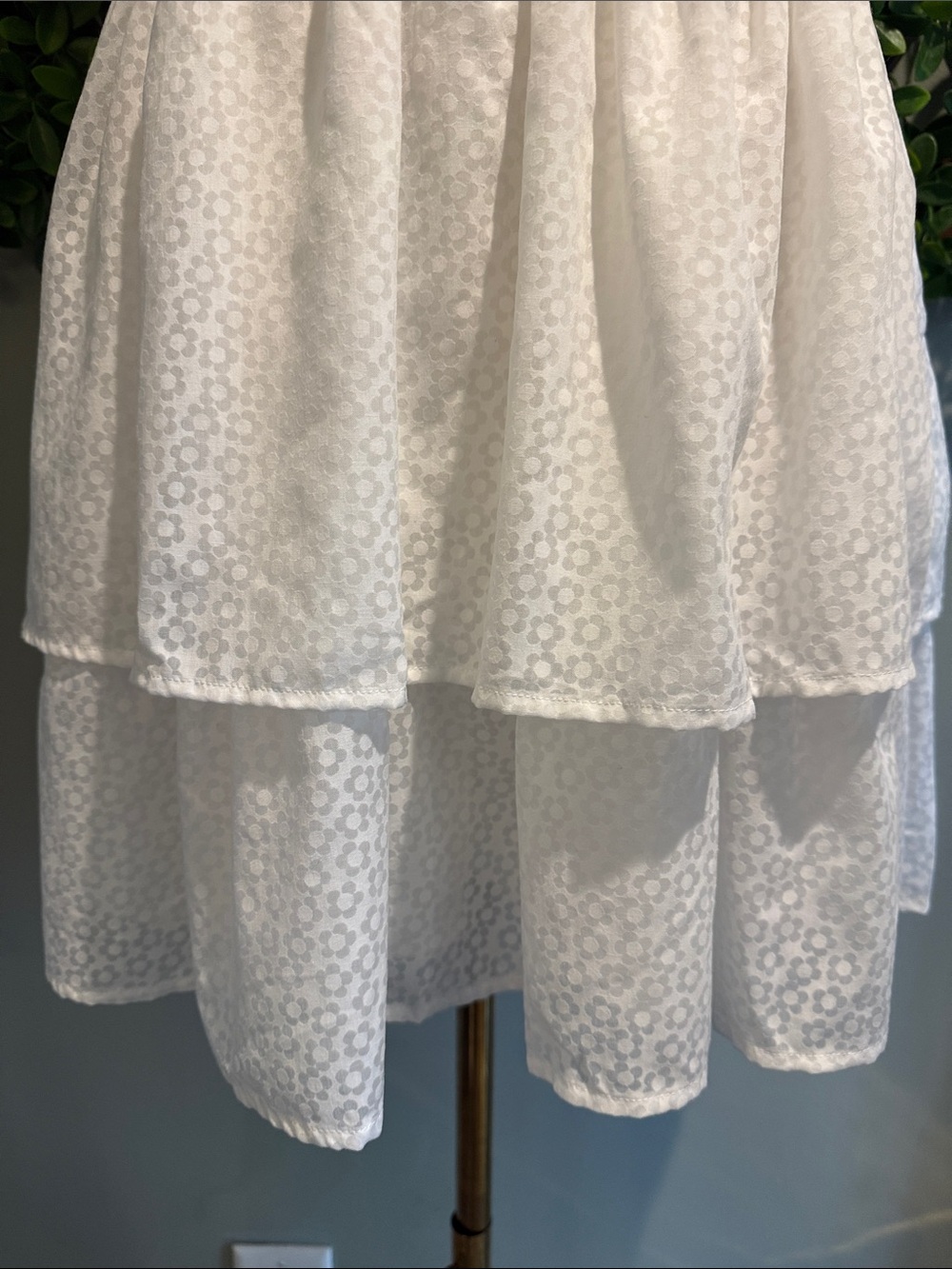Tiers To Me White Puff Sleeve Tiered Skater Mini Dress - Picture 7 of 12